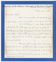 Letter from Belinda Spindle to Charlotte Hunter