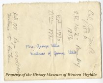 Envelope with notations