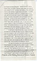 Memorandum from the Roanoke Historical Society concerning the McClanahan Ce