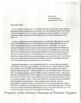 Letter from Joe McClenahan to Judge Coulter
