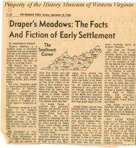 Draper's Meadows: The Facts and Fiction of Early Settlement