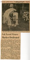 Col. Lewis' Grave Marker Dedicated