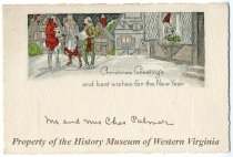 Holiday card from Mr. and Mrs. Charles Palmer