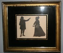 Silhouette of George and Martha Washington