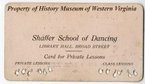Dance lesson card- front