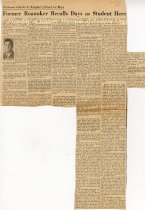 Former Roanoker Recalls Days as Student Here