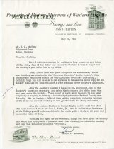 Letter from the Roanoke Historical Society to S.H. McVitty