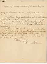 Letter from Samuel Brown to J. A. Turner about "Negroes and Their Treatment