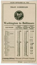 Baltimore & Ohio train schedule