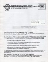 Historical Society of Western Virginia Newsletter