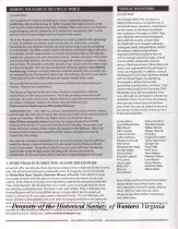 Historical Society of Western Virginia Newsletter