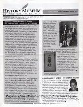 Historical Society of Western Virginia Newsletter