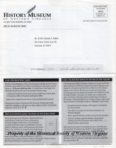 Historical Society of Western Virginia Newsletter