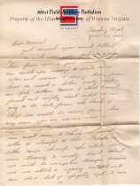 Letter to Mrs. James B. Riley from Sgt. James B. Riely, Jr.
