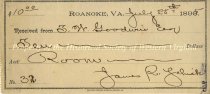 Receipt to T. W. Goodwin on room account given by James R. Schick