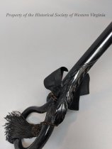 Black and white silk check parasol