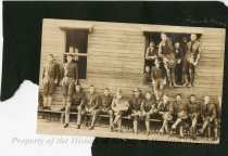 A Picture of the 318th Infantry Outside their Barracks