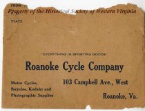 Roanoke Photo Finishing Envelope