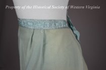 1890 blue flanel and floral embroidered petticoat