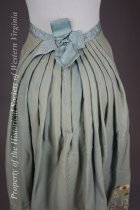 1890 blue flanel and floral embroidered petticoat