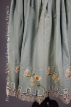 1890 blue flanel and floral embroidered petticoat