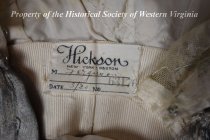 1916 blue and silver lame rose gown