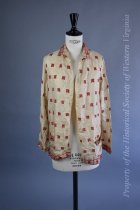 1920s silk and red embroidered shirt