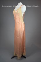 peach and lace satin nightgown