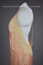 peach and lace satin nightgown