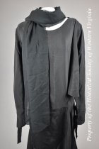 1920s black crepe long-sleeve dress