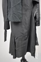 1920s black crepe long-sleeve dress