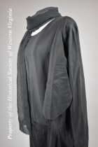 1920s black crepe long-sleeve dress