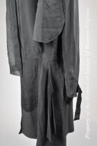 1920s black crepe long-sleeve dress