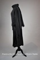 1920s black crepe long-sleeve dress