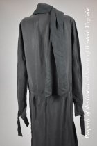 1920s black crepe long-sleeve dress