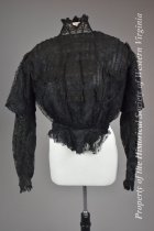 Black lace and netting pigeon blouse