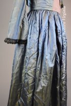1840's Blue Silk Dress