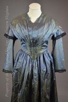 1840's Blue Silk Dress