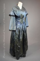 1840's Blue Silk Dress