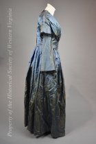 1840's Blue Silk Dress