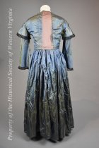 1840's Blue Silk Dress