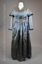 1840's Blue Silk Dress