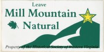 Leave Mill Mountain Natural Bumper Sticker