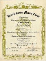 Certificate of Honorable and Satisfactory Service Issued to Owen Keith Hall