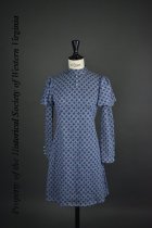 Blue floral knit dress