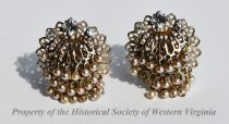 Metal chandelier clip on earrings