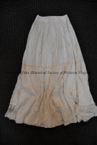 Gored cotton and lace petticoat