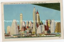 New York Skyline postcard adresssed to Peggy Robertson