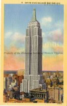 Empire State Building postcard adressed to Peggy Robertson