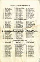 Third page of Gradfuation program